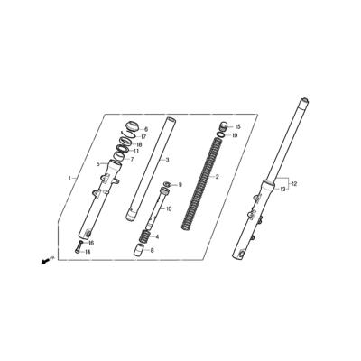 Cache poussière de Fourche DAELIM ROADSPORT