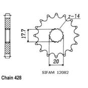 Pignon Tzr 80 R 1996  DTR125 TT125- 428 - 17 Dents - Similaire JTF558