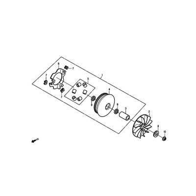 TURBINE de Variateur DAELIM S2 INJECTION / B-BONE 125