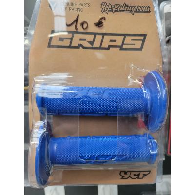 POIGNEES CAOUTCHOUC YCF BLEU DIRT BIKE