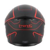 CASQUE INTEGRAL DOUBLE ECRAN TRENDYIT-606 DV NOIR MAT / ROUGE T60-61 XX L - CE 22-06