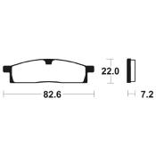 PLAQUETTES DE FREIN METAL RACING YAMAHA YZ 80/85 TTR125
