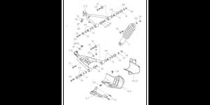 Triangle inférieur droit noir  ADLY 150 Thunderbike