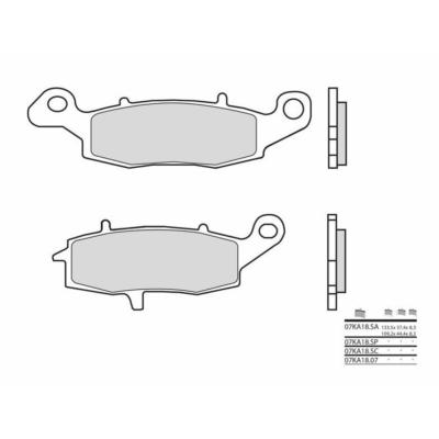 Plaquettes de frein BREMBO route métal fritté - MFP204