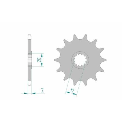 Pignon AFAM Acier Standard 94109 - 420 - AM6