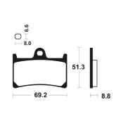 Plaquettes BENDIX MF134 YAMAHA