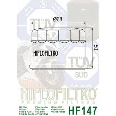 Filtre à huile HIFLOFILTRO HF147 - Kymco 1541A-LBA2-E00 / Yamaha 5DM-13440-00 / Yamaha B16-E3440-00