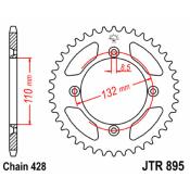 KIT CHAINE KTM SX85 13/46 JTR895 + 94202-13 + 428HD-122RB