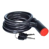 Cadenas de vélo V BIKE spirale - 180cm à clé - TY-503A+BK-019