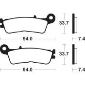 Plaquettes de frein TECNIUM MX/Quad métal fritté - YAMAHA YZ/YZF/WR 125/250/450