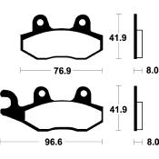 Plaquettes de frein TECNIUM Scooter organique -ME111
