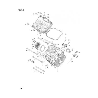Culasse AV ou pipe d'adm HYOSUNG GV 125 BOBBER EURO4