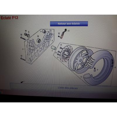 Disque de frein AR DAELIM S300 TOURING EURO4
