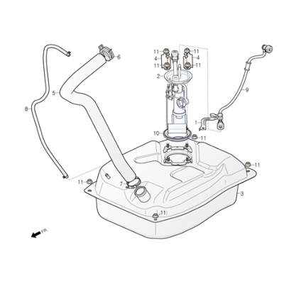 Réservoir de carburant DAELIM 125 XQ1
