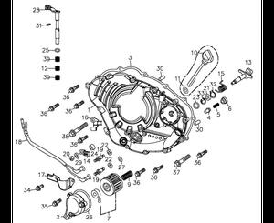 Joint couvercle carter droit  ADLY 300SII Interceptor