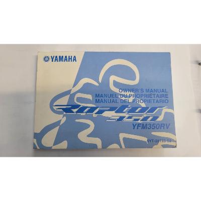 MANUEL DU PROPRIETAIRE RAPTOR 350 YFM350RV 5YT2819962