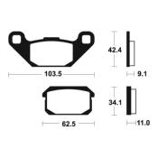 Plaquettes BENDIX MO348 Quad ADLY/PGO/QUADZILLA